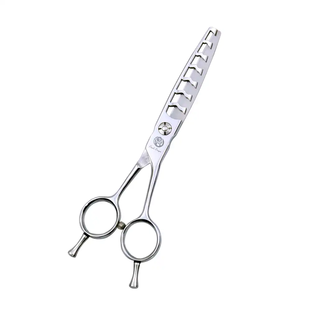 Purple Dragon 6 Inch Wavy 7 Teeth Thinning Shears Dog Grooming