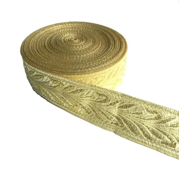 ZERZEEMOOY 1 inch 25MM 10YARD/LOT Light Gold Leaf Design Jacquard Ribbon MZZD18122601
ZERZEEMOOY 1 inch 25MM 10YARD/LOT Light Gold Leaf Design Jacquard Ribbon MZZD18122601