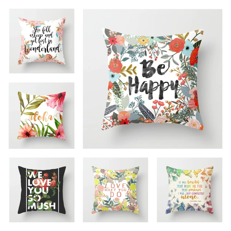 YVEVON Nature Flower Printing Cushion Cover Home Decor English Letter Pillow Bag Sofa Vintage Style Waist Pillowcase 45cm 18inch
YVEVON Nature Flower Printing Cushion Cover Home Decor English Letter Pillow Bag Sofa Vintage Style Waist Pillowcase 45cm 18inch