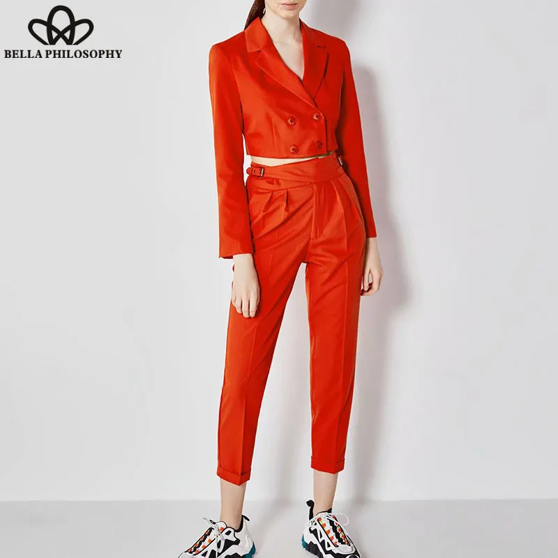 Wonder Women Spring Long Sleeve Short Blazers Vintage Street Wear Lady Set Women Suits Double Breasted Blazers Outwears Formal
Wonder Women Spring Long Sleeve Short Blazers Vintage Street Wear Lady Set Women Suits Double Breasted Blazers Outwears Formal