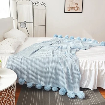 1pc Cotton Solid Color With Ball Blanket For Bed Girl Bedding Warm and Cute Nap Bedspread Washable Handmade 100% Knitted Blanket
1pc Cotton Solid Color With Ball Blanket For Bed Girl Bedding Warm and Cute Nap Bedspread Washable Handmade 100% Knitted Blanket