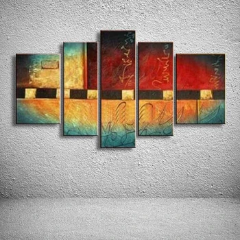 New Modern Hand-painted wall art picture home decoration abstract colorful oil painting on canvas 5pcs/set for living room
New Modern Hand-painted wall art picture home decoration abstract colorful oil painting on canvas 5pcs/set for living room