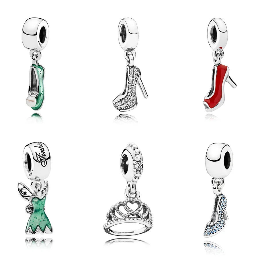 925 Sterling Silver Diy Pendant Prom Crystal Shoes Crown Skirt Bead For Original Pandora Charms Women Bracelets & Bangle Jewelry
925 Sterling Silver Diy Pendant Prom Crystal Shoes Crown Skirt Bead For Original Pandora Charms Women Bracelets & Bangle Jewelry