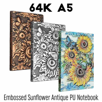 Notebook 3D Vintage Printing Embossed Notebook sunflower Travel Diary Notebook Journal Leather Gift Bible Book Handcraft
Notebook 3D Vintage Printing Embossed Notebook sunflower Travel Diary Notebook Journal Leather Gift Bible Book Handcraft