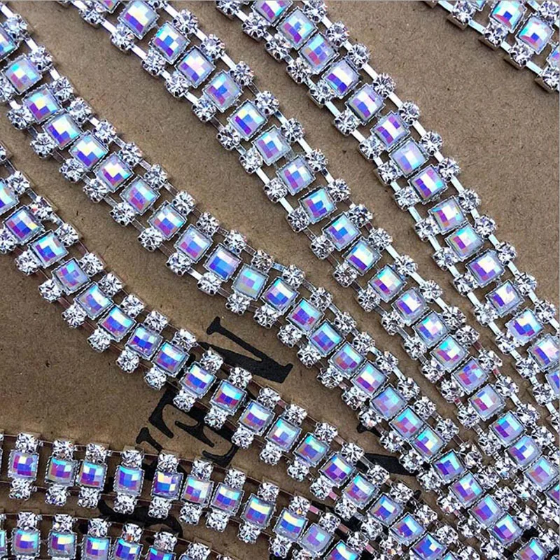 1-5 Yards Clear Rhinestone Chain Trims Silver Crystal Trimming DIY Handmade Accessories Craft Sewing Art Decoration
1-5 Yards Clear Rhinestone Chain Trims Silver Crystal Trimming DIY Handmade Accessories Craft Sewing Art Decoration
