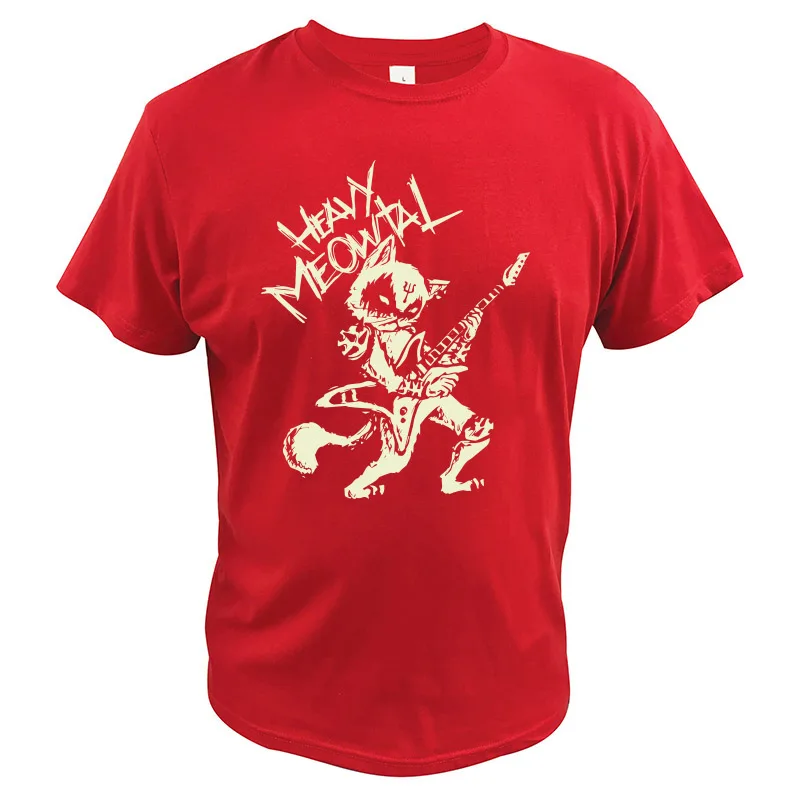 EU Size 100% Cotton T Shirt Heavy Metal Cats Tshirt Simple Short Sleeve Crewneck Soft Shirt EU Size 100% Cotton T Shirt Heavy Metal Cats Tshirt Simple Short Sleeve Crewneck Soft Shirt