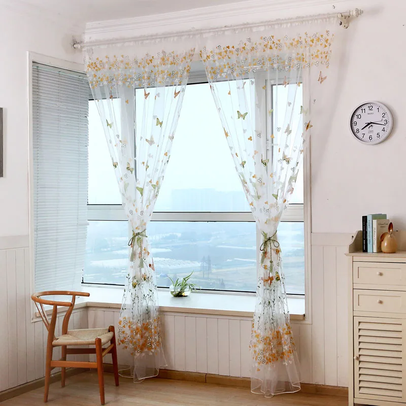 Butterfly Print Pattern Window Voile Curtains For Girls Bed Room 2 Colors 100 *200 CM Valances Tulle Drapes Curtains VBJ74 P20
Butterfly Print Pattern Window Voile Curtains For Girls Bed Room 2 Colors 100 *200 CM Valances Tulle Drapes Curtains VBJ74 P20