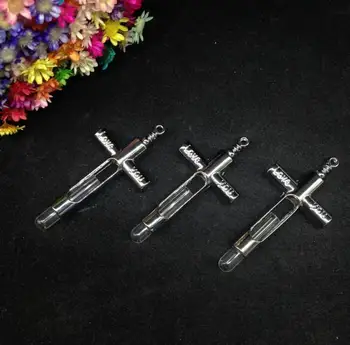 10pcs Cross Shape Glass vial pendant Glass oil bottle pendant vials, perfume pendants screw cap mini diy necklace wish bottle
10pcs Cross Shape Glass vial pendant Glass oil bottle pendant vials, perfume pendants screw cap mini diy necklace wish bottle