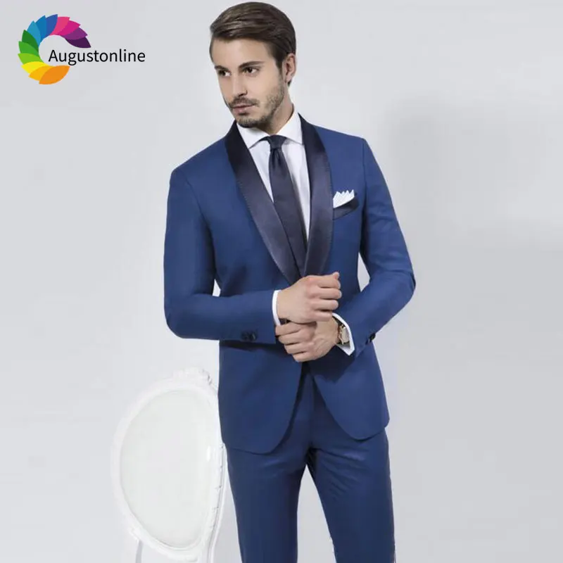 Classic Navy Blue Men's Wedding Suits Costume Homme Mariage Shawl Lapel 2 Pieces Elegent Male Blazers Jacket Pants Ternos
Classic Navy Blue Men's Wedding Suits Costume Homme Mariage Shawl Lapel 2 Pieces Elegent Male Blazers Jacket Pants Ternos