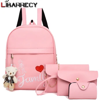 Lovely Backpacks Female Embroidery 4 Set/pcs Backpack Women Cute Bear Children's Backpack Large Capacity School Bags for Girls
Lovely Backpacks Female Embroidery 4 Set/pcs Backpack Women Cute Bear Children's Backpack Large Capacity School Bags for Girls