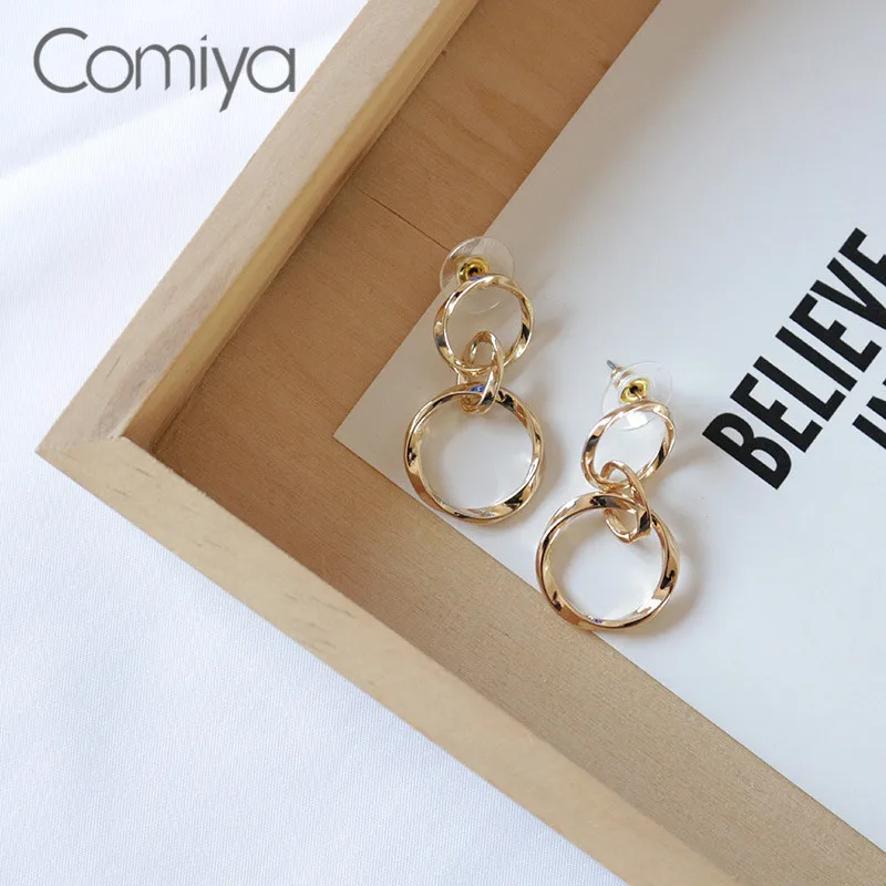 Comiya Zinc Alloy Earrings For Women Gold Color Decoration Circle Drop Earring Boucle D'Oreille Statement Accessories Brincos
Comiya Zinc Alloy Earrings For Women Gold Color Decoration Circle Drop Earring Boucle D'Oreille Statement Accessories Brincos