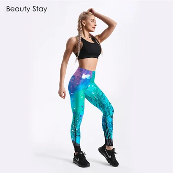 Beauty Stay Summer High Waist Push Up Women Workout Leggings Galaxy Green Forest Printed Plus Size Women Casual Leggings 
Beauty Stay Summer High Waist Push Up Women Workout Leggings Galaxy Green Forest Printed Plus Size Women Casual Leggings