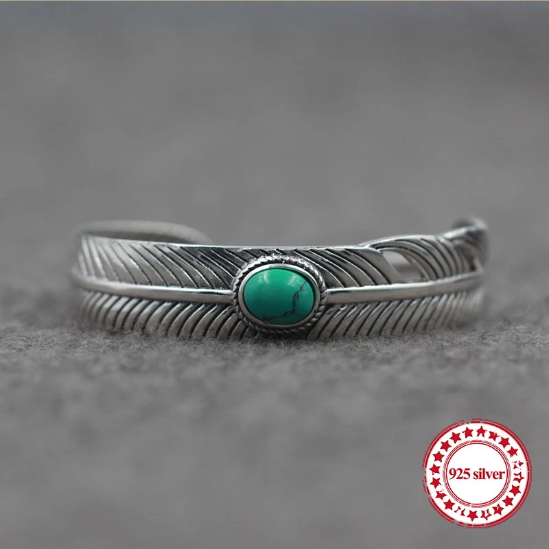 S925 Sterling Silver Open Bangle personalized retro fashion Indian bird feather style high-end carved simple bracelets send gift
S925 Sterling Silver Open Bangle personalized retro fashion Indian bird feather style high-end carved simple bracelets send gift