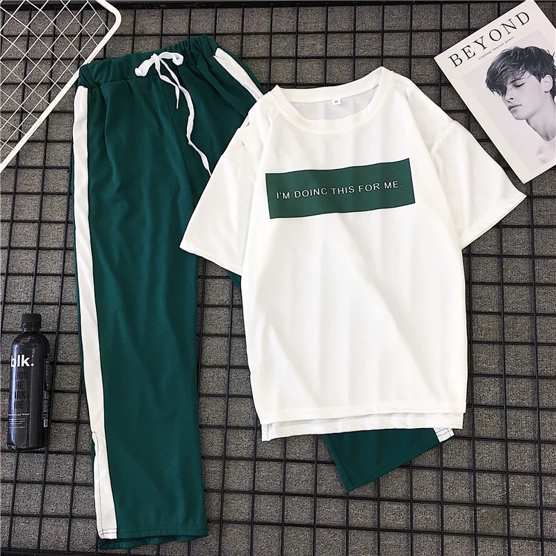 Spring Summer Two Piece Set Women's Suit Tracksuit Women Clothes 2019 Korean 2 Piece Set Women Outfits Tops and Pants ZT2907
Spring Summer Two Piece Set Women's Suit Tracksuit Women Clothes 2019 Korean 2 Piece Set Women Outfits Tops and Pants ZT2907