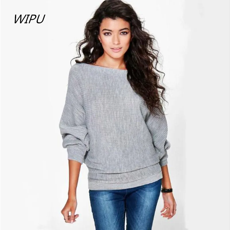 2019 Knitted Sweater Women Sexy Winter Autumn Sweater Female Pullover Women Bat sleeve Loose Knitting Thinm Jumper
2019 Knitted Sweater Women Sexy Winter Autumn Sweater Female Pullover Women Bat sleeve Loose Knitting Thinm Jumper
