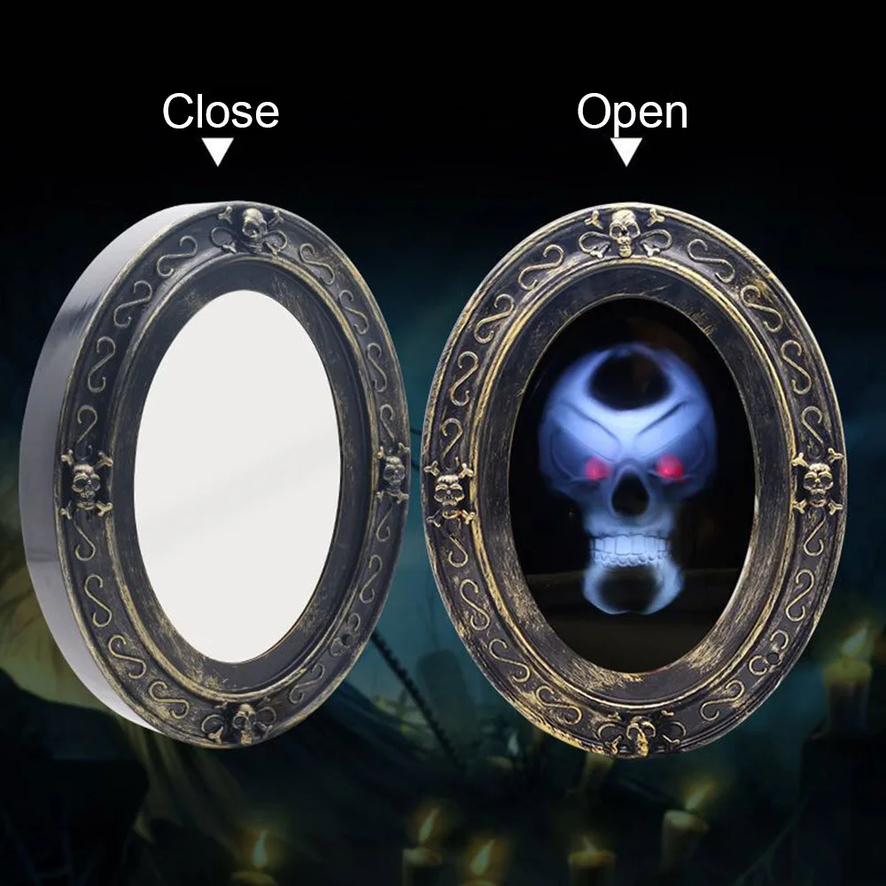Halloween Prop Induction Touch Haunted Mirror with Creepy Sound-Luminous Skull
Halloween Prop Induction Touch Haunted Mirror with Creepy Sound-Luminous Skull
