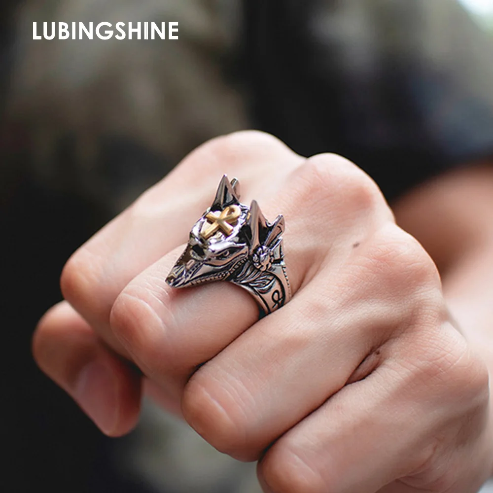 Fashion Punk Anubis Beast Cross Stainless Steel Ring For Men Women Gold Color Ankh Cross Design Animal Finger Ring Jewelry
Fashion Punk Anubis Beast Cross Stainless Steel Ring For Men Women Gold Color Ankh Cross Design Animal Finger Ring Jewelry