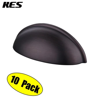 KES Cabinet Knob Seashell Shape Cupboard Drawer Hand Pull 76 MM or 3-1/8" Hole Center 10 Pack, Brushed Nickel/Oil Rubbed Bronze
KES Cabinet Knob Seashell Shape Cupboard Drawer Hand Pull 76 MM or 3-1/8" Hole Center 10 Pack, Brushed Nickel/Oil Rubbed Bronze