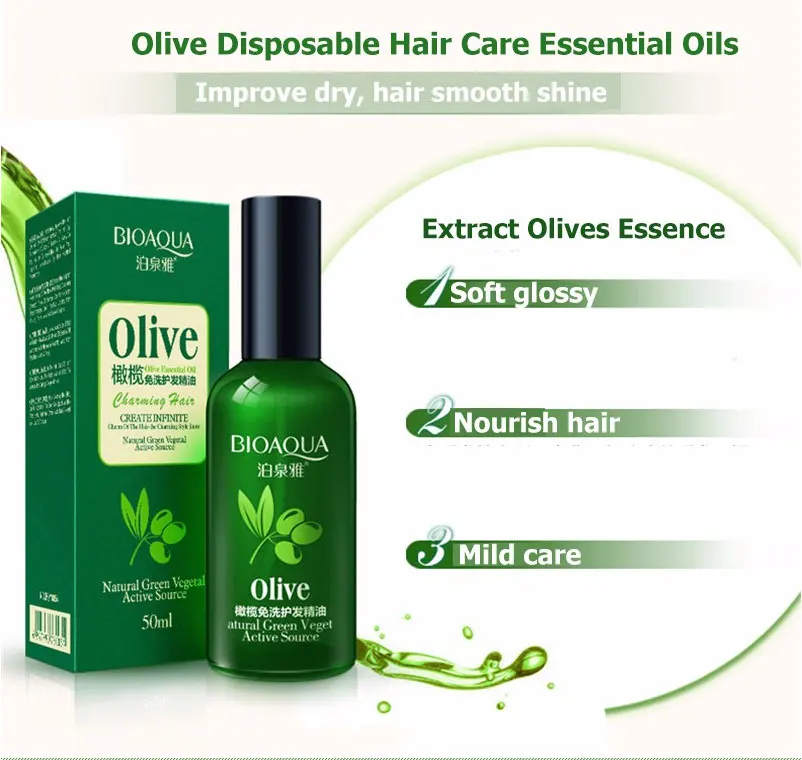 50ml Pure Plant Olive Hair Essential Oil Hair Conditioner Scalp