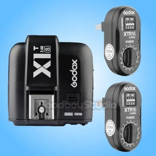 Godox X1T-S 2.4G TTL Wireless Transmitter for Sony+ 2PCS XTR-16 Wireless Flash Receiver
Godox X1T-S 2.4G TTL Wireless Transmitter for Sony+ 2PCS XTR-16 Wireless Flash Receiver