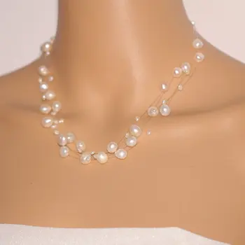 Unique Pearls jewellery Store ,Chunky Pearl Necklace,Multi Strand Natural Freshwater Pearl Necklace,Floating Jewelry
Unique Pearls jewellery Store ,Chunky Pearl Necklace,Multi Strand Natural Freshwater Pearl Necklace,Floating Jewelry