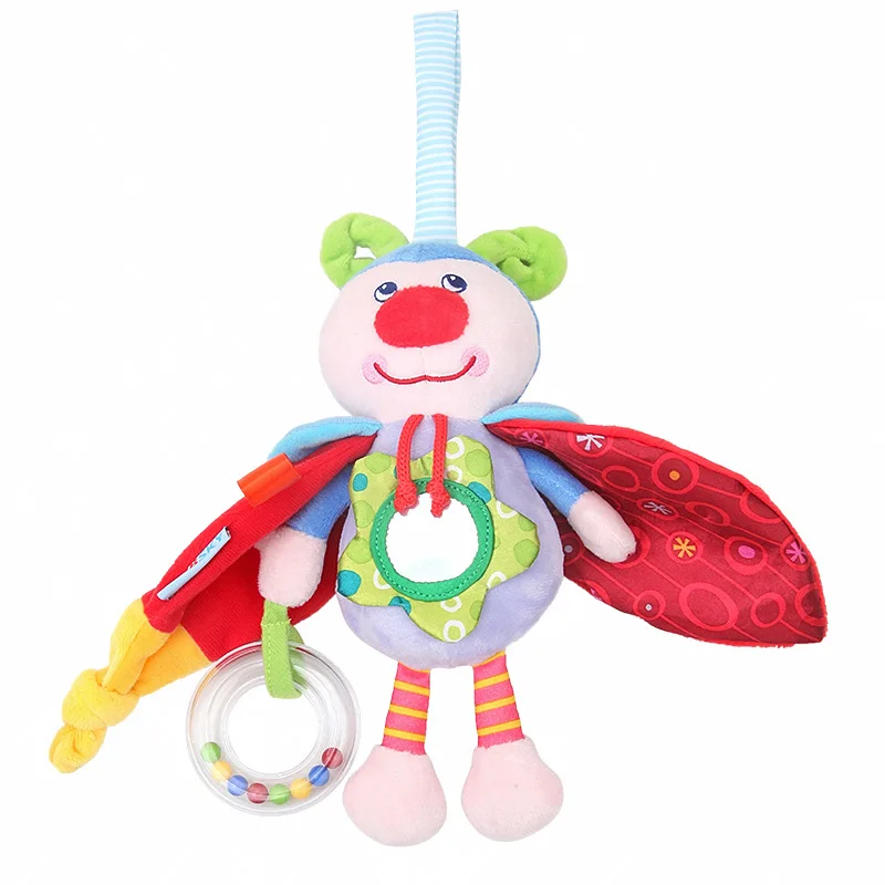 New cute cartoon insect doll pendant baby plush doll sound paper safety mirror toy newborn PP cotton soft doll suitable for 0M+
New cute cartoon insect doll pendant baby plush doll sound paper safety mirror toy newborn PP cotton soft doll suitable for 0M+