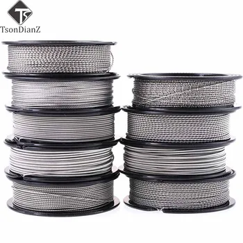 5m/roll Tsondianz SS316L Alien DIY Wire Coil Clapton Tiger Quad Twisted Alien Fused Clapton Flat Twisted Mix Twisted Wire ForRDA
5m/roll Tsondianz SS316L Alien DIY Wire Coil Clapton Tiger Quad Twisted Alien Fused Clapton Flat Twisted Mix Twisted Wire ForRDA