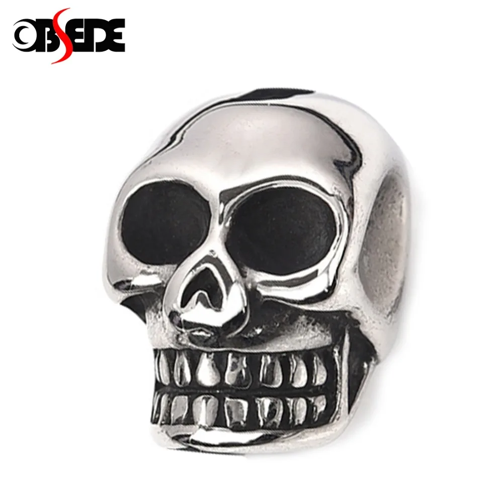 Stainless Steel Skull European Beads Hole 4mm Metal Punk Bead Blacken for DIY Men Bracelet Jewelry Making Findings Components
Stainless Steel Skull European Beads Hole 4mm Metal Punk Bead Blacken for DIY Men Bracelet Jewelry Making Findings Components