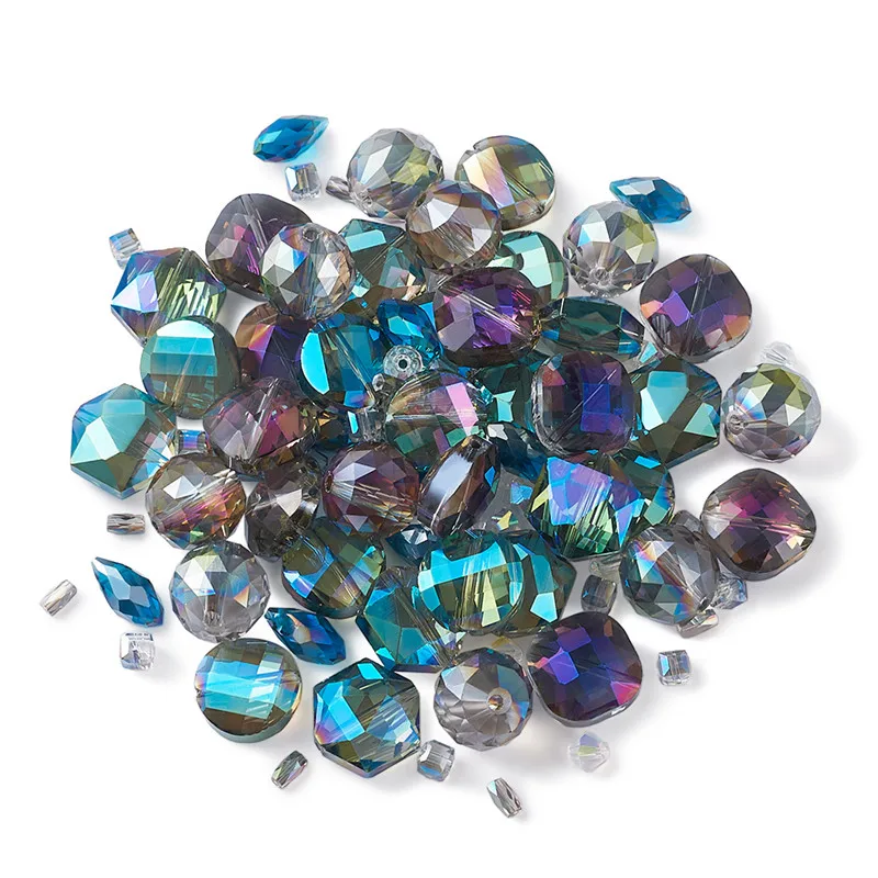 About 110pcs/Set Mixed Color Electroplate Glass Beads, Drop & Hexagon & Flat Round & Round & Square & Bicone & Cube &Column Bead
About 110pcs/Set Mixed Color Electroplate Glass Beads, Drop & Hexagon & Flat Round & Round & Square & Bicone & Cube &Column Bead
