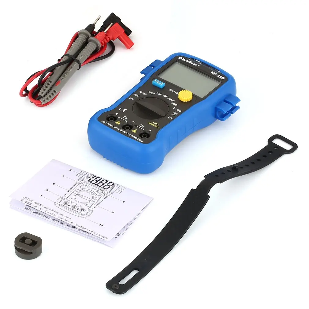 HoldPeak HP-39D Digital Multimeter Auto Range Tester True RMS NCV Ohm Frequentie Diode Transistor Tester
HoldPeak HP-39D Digital Multimeter Auto Range Tester True RMS NCV Ohm Frequentie Diode Transistor Tester