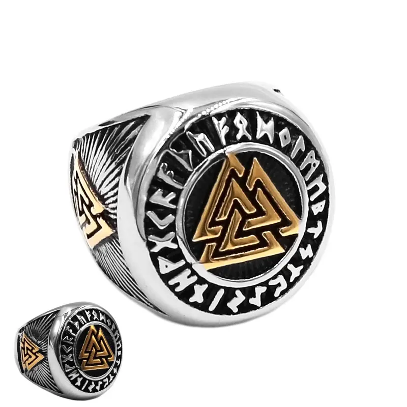 Wholesale Norse Viking Rune Ring Stainless Steel Jewelry Gold Celtic Knot Nordic Rune Odin Symbol Amulet Biker Ring SWR0941A
Wholesale Norse Viking Rune Ring Stainless Steel Jewelry Gold Celtic Knot Nordic Rune Odin Symbol Amulet Biker Ring SWR0941A