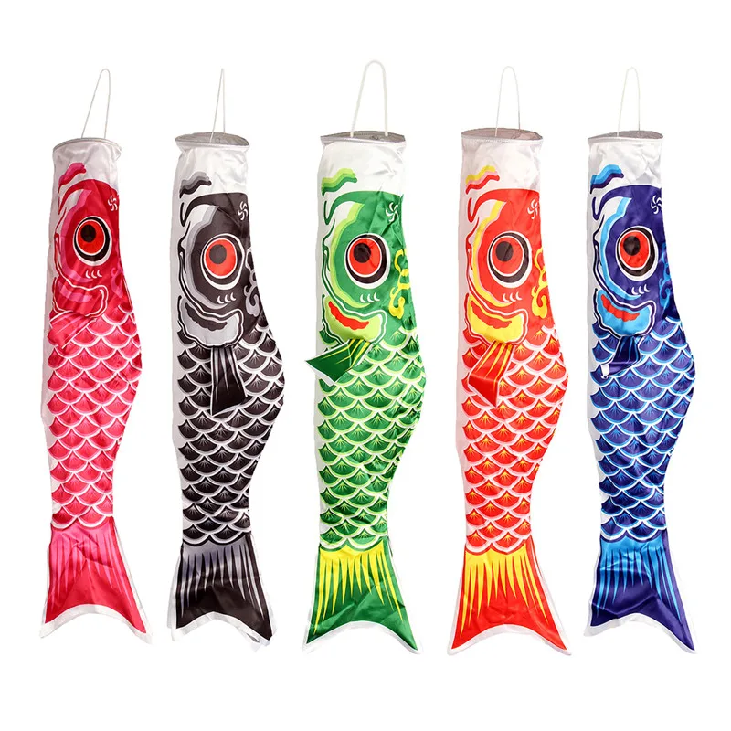 

100cm Outdoor Koi Nobori Japanese Style Colorful Carp Wind Sock Koinobori Fish Fish Flags Kite Hanging Decor