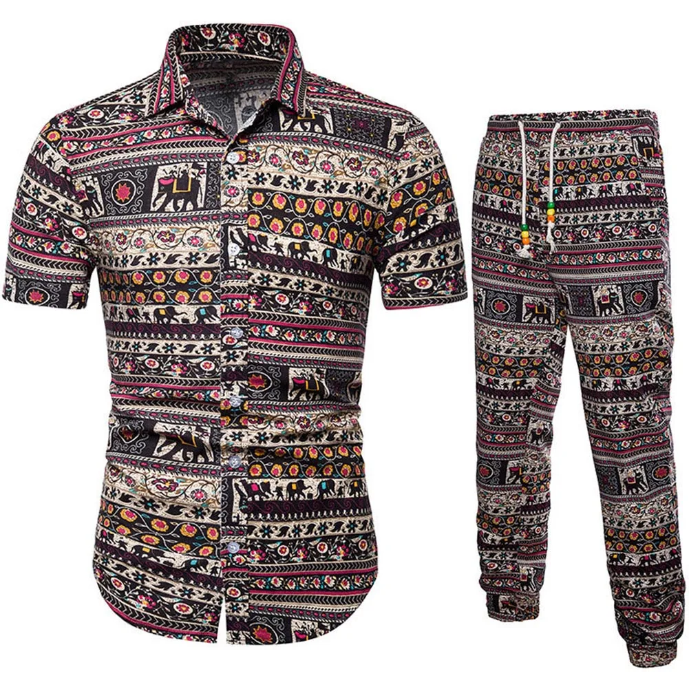 Men Tops with Pants Suit Linen Short Sleeves Breathable Casual Clothing Set for Summer FDC99
Men Tops with Pants Suit Linen Short Sleeves Breathable Casual Clothing Set for Summer FDC99