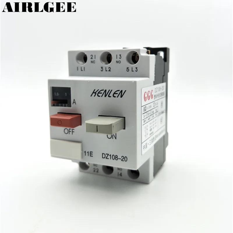 DZ108-20 20A Rated Current 1NO 1NC 1-1.6A Industrial Motor protection Circuit Breaker
DZ108-20 20A Rated Current 1NO 1NC 1-1.6A Industrial Motor protection Circuit Breaker