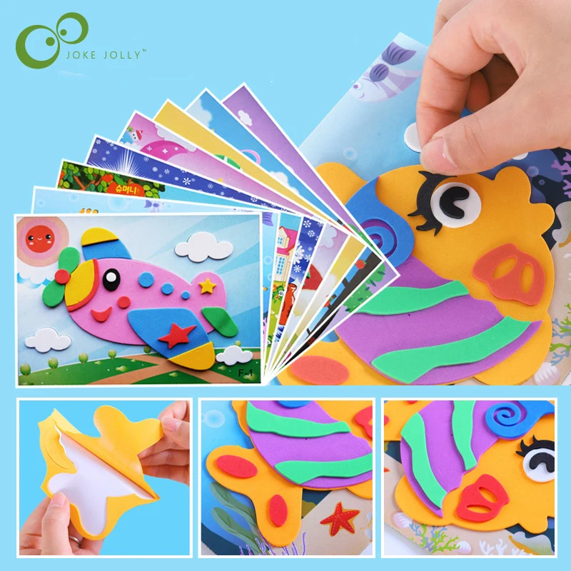 5 designs/lot 3D EVA Foam Sticker DIY Cartoon Animal Puzzle For Children Kids Multi-patterns Styles Toys for Children Gift LYQ
5 designs/lot 3D EVA Foam Sticker DIY Cartoon Animal Puzzle For Children Kids Multi-patterns Styles Toys for Children Gift LYQ