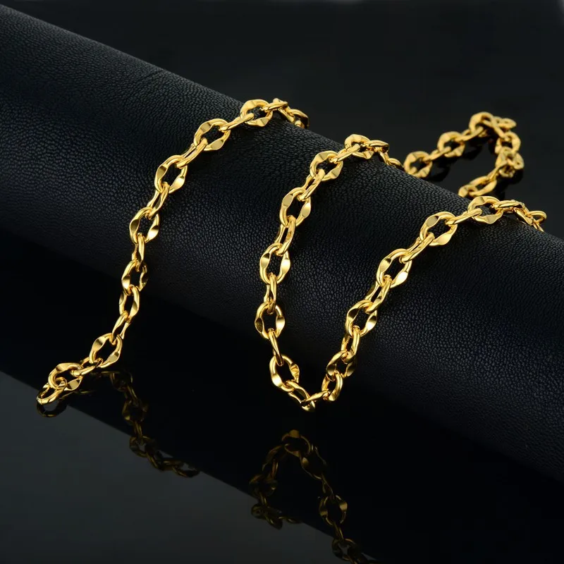 Vintage 45/50/60/66 Long Necklace Hip Hop Gold Color Chain For Men Stainless Steel Necklaces Male Men's Jewelry Collier Collar
Vintage 45/50/60/66 Long Necklace Hip Hop Gold Color Chain For Men Stainless Steel Necklaces Male Men's Jewelry Collier Collar