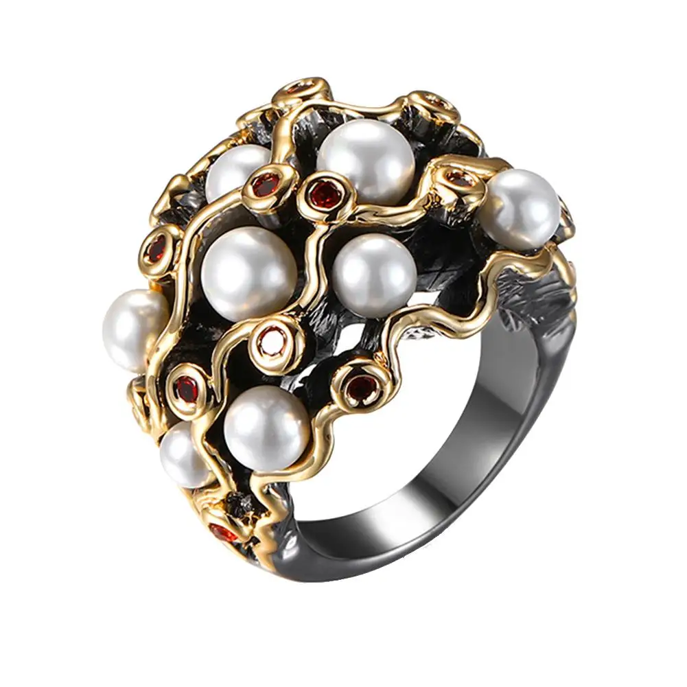 Vintage Faux Pearl Women Finger Ring Anniversary Promise Proposal Jewelry Gift New
Vintage Faux Pearl Women Finger Ring Anniversary Promise Proposal Jewelry Gift New