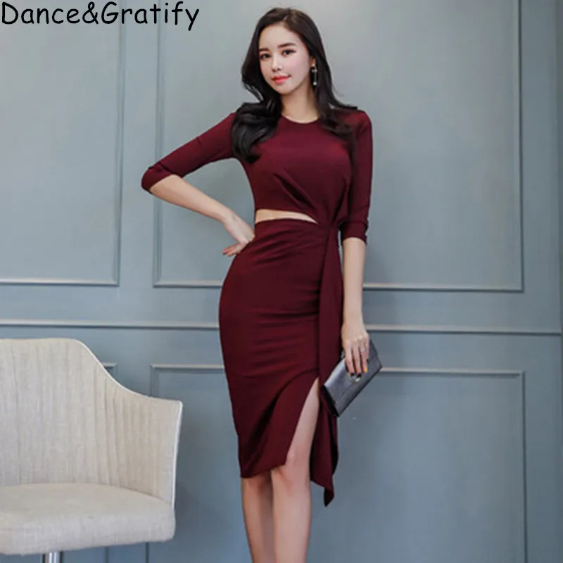 Elegant Ruffles Ladies Office Work Dresses Women 2019 Summer Sexy Solid Hollow Out Waist Split Bodycon Party Sundress
Elegant Ruffles Ladies Office Work Dresses Women 2019 Summer Sexy Solid Hollow Out Waist Split Bodycon Party Sundress