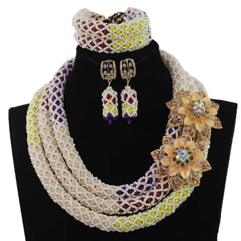Fabulous Multicolor Nigerian Wedding Beads African Jewelry Set Indian Bride Gift Crystal Jewelry Set Free Shipping HX672
Fabulous Multicolor Nigerian Wedding Beads African Jewelry Set Indian Bride Gift Crystal Jewelry Set Free Shipping HX672