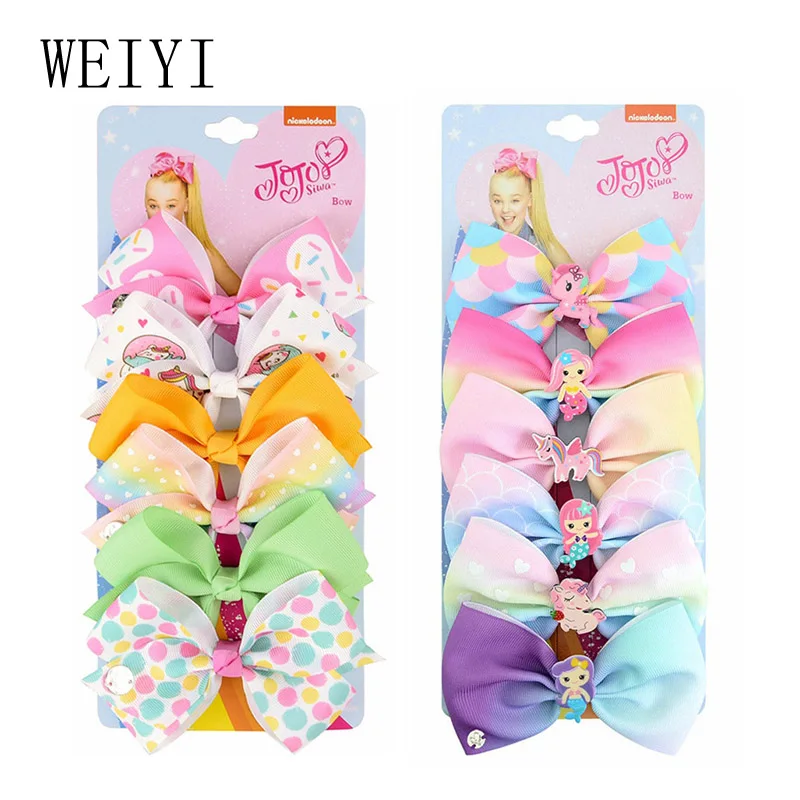 6 Pieces Girl Hair piece Hairpin Headwear Kids Hair Rainbow Printed Knot Ribbon Bow Girls Handmade Boutique Clip Children Hair Accessories 892
6 Pieces Girl Hair piece Hairpin Headwear Kids Hair Rainbow Printed Knot Ribbon Bow Girls Handmade Boutique Clip Children Hair Accessories 892