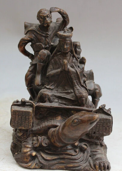 wholesale factory 6" Chinese Bronze Myth Journey West Xi You Ji 4 Gods Ride tortoise Turtle Statue
wholesale factory 6" Chinese Bronze Myth Journey West Xi You Ji 4 Gods Ride tortoise Turtle Statue