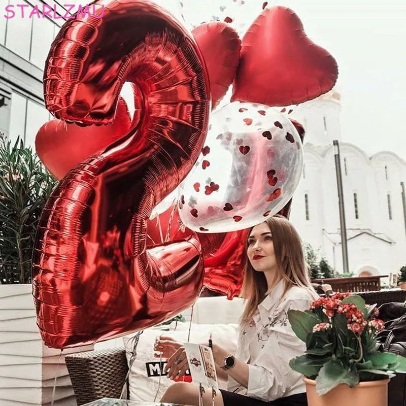 STARLZMU 1PCS 40inch Red Number Balloons 1st Birthday Balony Digit Foil Balloon Birthday Party Decorations Kids Figure Globos
STARLZMU 1PCS 40inch Red Number Balloons 1st Birthday Balony Digit Foil Balloon Birthday Party Decorations Kids Figure Globos