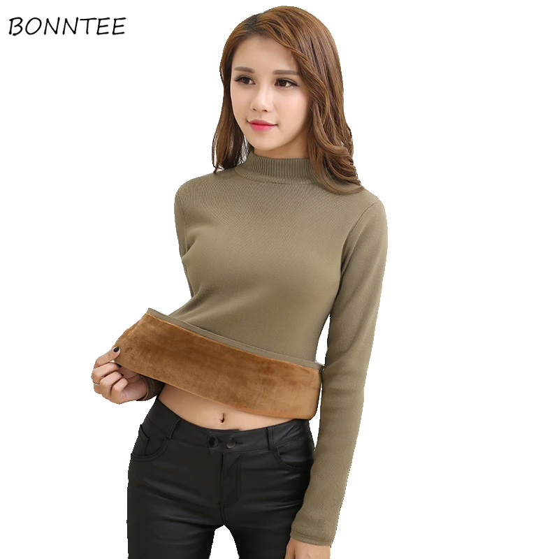 Pullovers Women Plus Thicker Velvet Harajuku Simple All-match Turtleneck High Quality Womens Leisure Trendy Basic Solid Color
Pullovers Women Plus Thicker Velvet Harajuku Simple All-match Turtleneck High Quality Womens Leisure Trendy Basic Solid Color