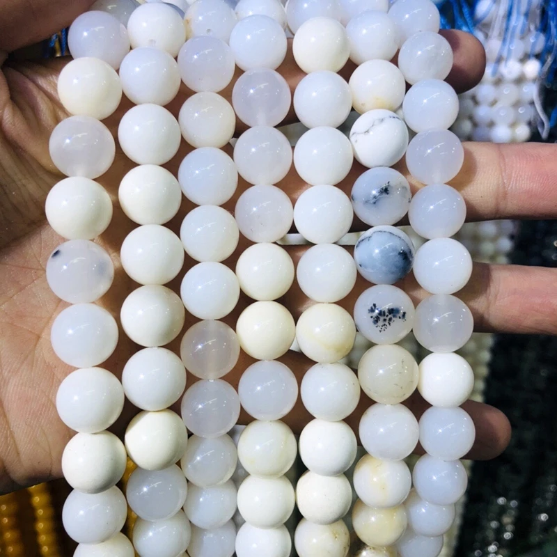 Genuine African White Opal Beads 6MM 8MM 10MM 12MM Round Milky White Opal Beads,15.5" full strand
Genuine African White Opal Beads 6MM 8MM 10MM 12MM Round Milky White Opal Beads,15.5" full strand