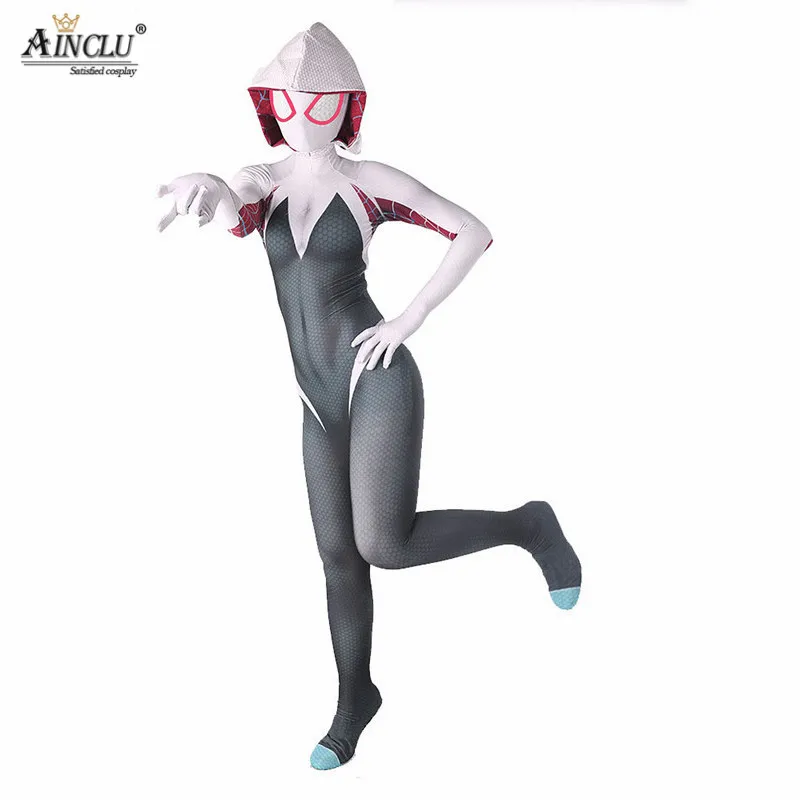 Spider Gwen Stacy Spandex Lycra Zentai Spiderman Costume 3D Print for Halloween Cosplay Female Spider Suit Anti-Venom Gwen CH
Spider Gwen Stacy Spandex Lycra Zentai Spiderman Costume 3D Print for Halloween Cosplay Female Spider Suit Anti-Venom Gwen CH