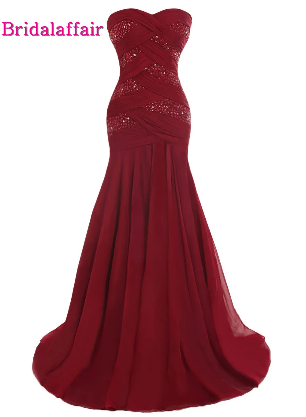 Bridalaffair Real Photo Burgundy Chiffon Prom Dresses 2017 Robe de soiree Sweep Train Sweetheart Appliques Long Party Prom Gown
Bridalaffair Real Photo Burgundy Chiffon Prom Dresses 2017 Robe de soiree Sweep Train Sweetheart Appliques Long Party Prom Gown