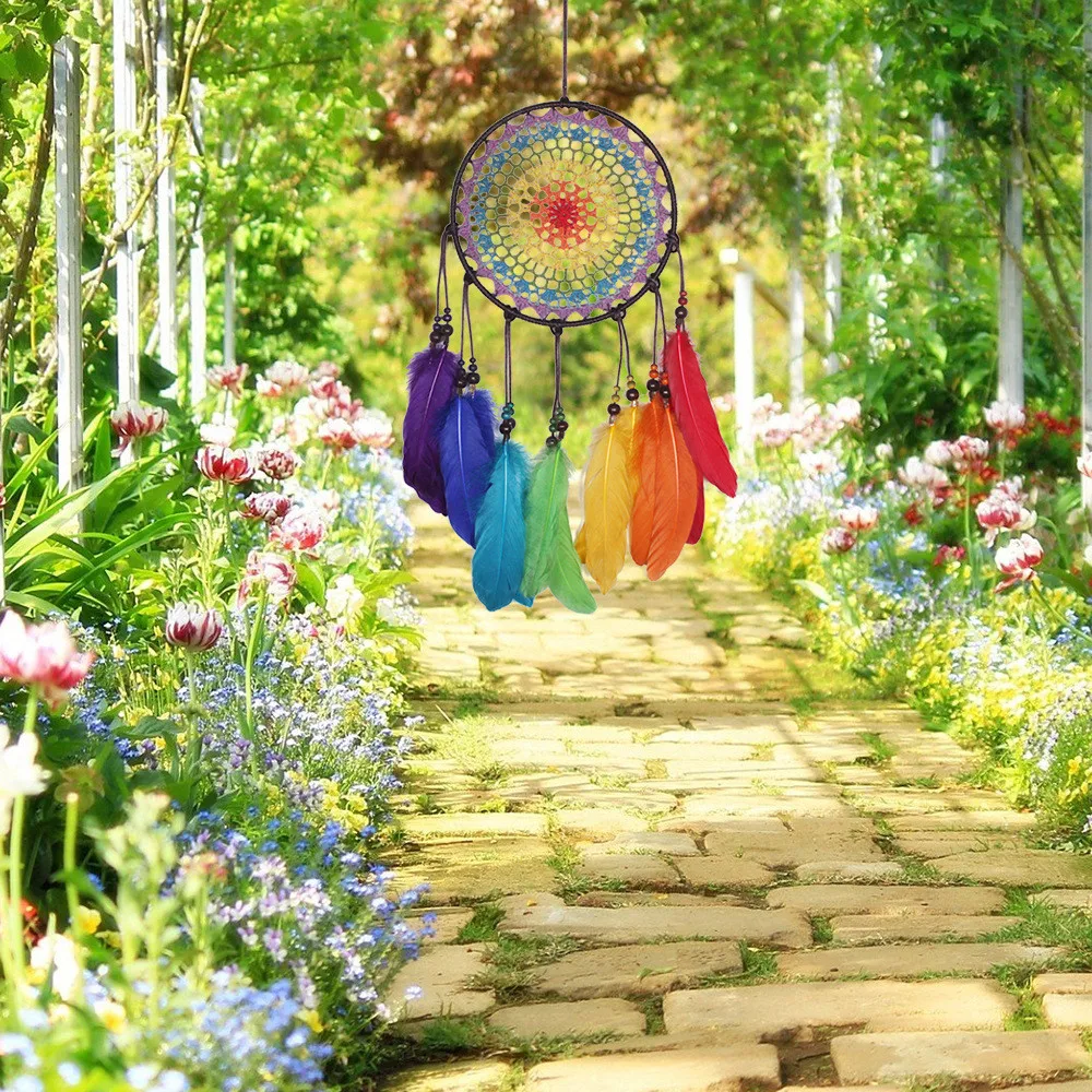 2019 Dreamcatcher Handmade Ornaments Wind Chimes Rainbow Feather Dream Catchers For Gifts Wedding Ornament And Home Decorations
2019 Dreamcatcher Handmade Ornaments Wind Chimes Rainbow Feather Dream Catchers For Gifts Wedding Ornament And Home Decorations