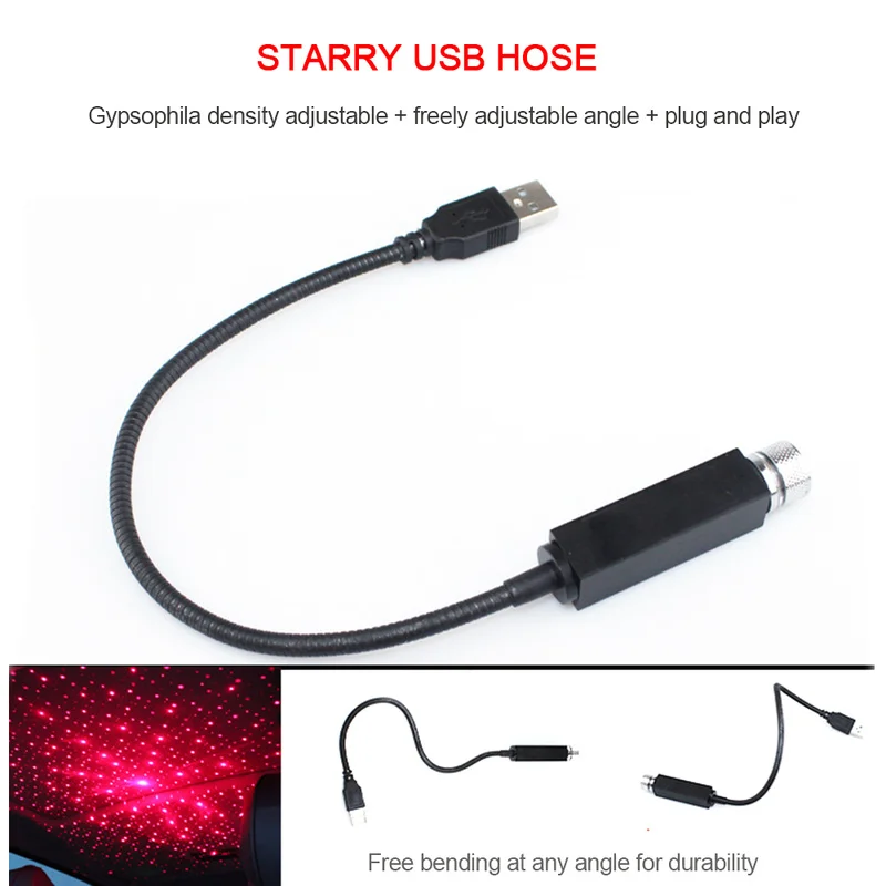 Universal Mini LED Car Roof Star Night Ambient Light Projector Light Interior Atmosphere Galaxy Decoration Lamp Auto Accessories
Universal Mini LED Car Roof Star Night Ambient Light Projector Light Interior Atmosphere Galaxy Decoration Lamp Auto Accessories