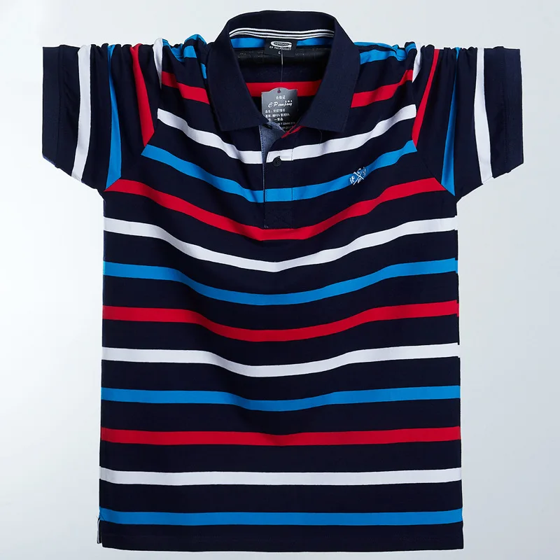 2019 New summer brand men Short-sleeved Polo shirt Lapel Stripes Casual loose large size Polo men plus size M-6XL %100 cotton
2019 New summer brand men Short-sleeved Polo shirt Lapel Stripes Casual loose large size Polo men plus size M-6XL %100 cotton