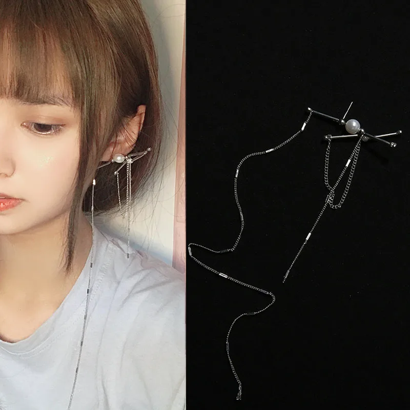 Cool Punk Rock Tassel Metal Long Earrings 1 Pc Silver Color Big Chain Statement Fashion Earrings Jewelry Women Asymmetry Earings
Cool Punk Rock Tassel Metal Long Earrings 1 Pc Silver Color Big Chain Statement Fashion Earrings Jewelry Women Asymmetry Earings